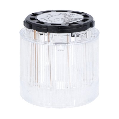 Blinking light module. Ø70mm. BA15D fitting, white, 24VAC/DC