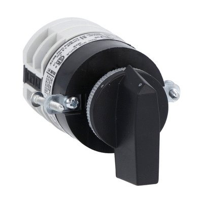Rotary cam switch 7GN series, ON-OFF switch 2 poles 16A, for front mounting with black handle without front plate for hole Ø22mm fixing