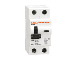 Residual current circuit breaker with overcurrent protection, 10kA. 2 modules, 1P+N - type A, 20A