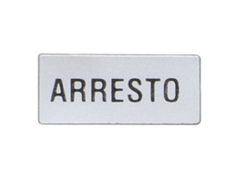 Label with text for LPXAU100 legend holder, ARRESTO