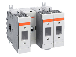 Three-pole disconnect switch with fuse holder (UL98). 60A. J UL fuse type. Central command pole