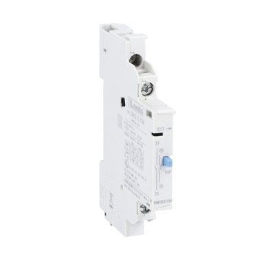 Add-on auxiliary contact. Side mount contacts for magnetic tripping indication 1NO+1NC. For SM1…