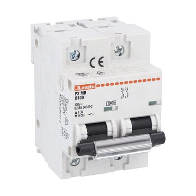 Miniature circuit breaker, 1P, 2P, 3P and 4P - 10kA, characteristic D, 100A