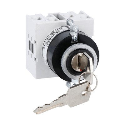 Rotary cam switch GX series, ON-OFF spring return switch 3 poles 20A, for front mounting without front plate with key operation for hole Ø22mm fixing