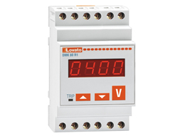 Voltmeter, single-phase, 1 voltage value, 1 max voltage value, 1 min voltage value. Relay output with control and protection functions