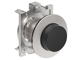 Pushbutton actuator, spring return Ø30mm Platinum series flat metal, extended, black