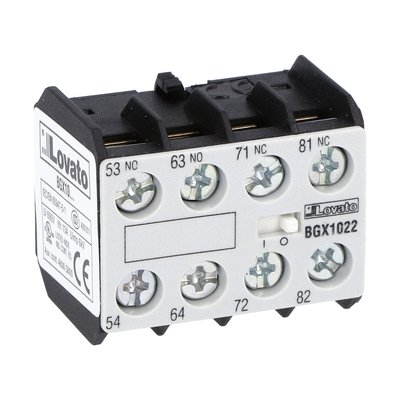 Auxiliary contact, screw terminals, for BG... series mini-contactors, 2NO+2NC; with mirror and mechanically linked contact function