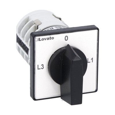 Rotary cam switch 7GN series, ammeter switch 16A, for front mounting with black handle, front plate 48X48mm