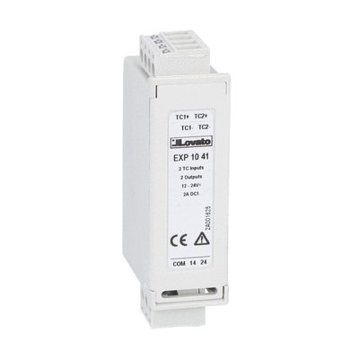 Expansion module EXP series for flush-mount products, 2 thermocouple inputs, 2 static outputs
