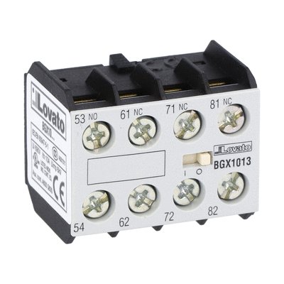 Auxiliary contact, screw terminals, for BG... series mini-contactors, 1NO+3NC; with mirror and mechanically linked contact function