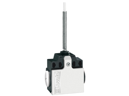 Limit switch, K series, wobble stick, omnidirectional, 2 side cable entry. Dimensions compatible to EN 50047, metal body, contacts 2NO slow action. Semirigid rod