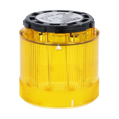 Blinking light module. Ø70mm. BA15D fitting, yellow, 110...120VAC