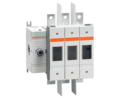 Three-pole disconnect switch with fuse holder (UL98). 100A. J UL fuse type. Left command pole