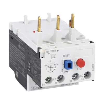 Motor protection relay, non phase failure/non single-phase sensitive. Three-pole (three-phase), manual or automatic resetting. Direct mounting on BF09 - BF38 contactors, 9...14A