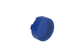 Extended lens for illuminated spring-return actuators, blue