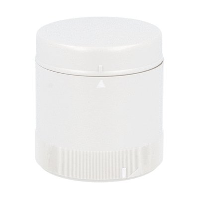 Pulsed or continuous sound module complete with cover. Ø70mm, 110...120VAC, pulsed (78dB) or continuous (75dB) sound. IP65 protection. Grey