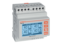 Modular LCD multimeter, expandable, graphic 128x80 pixel LCD, harmonic analysis, auxiliary supply 100-240VAC/110-250VDC. Multilanguage: italian, english, french, spanish and portuguese