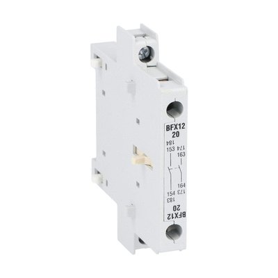 Auxiliary contact for side mounting. Screw terminals, for BF… series contactors, 2NO for BF00, BF09...BF150
