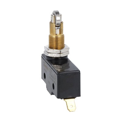 Plastic micro switch, K series, top roller push plunger. M12 fixing head. Contacts 1NO/NC. Faston terminals
