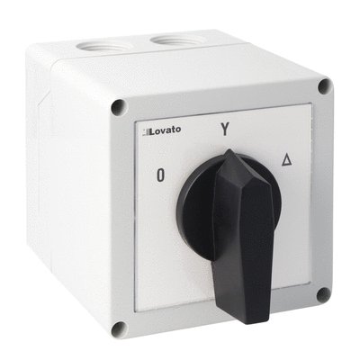 Enclosed rotary cam switch GX series, star-delta motor starter switch 40A in plastic enclosure 110X110mm with black handle