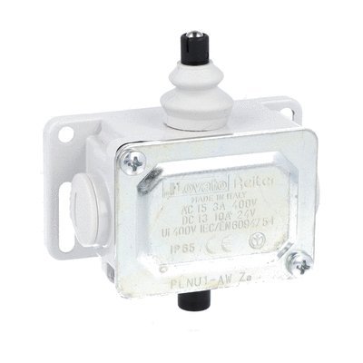Metal limit switch, PL series, top push rod plunger. Contacts 1NO.1NC. IP65