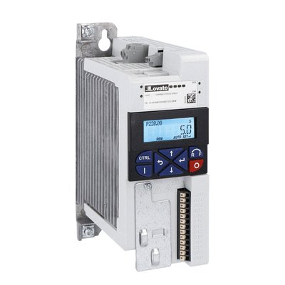 Variable speed drive, VLA1 type, single-phase, supply 200...240VAC (50/60Hz). Built-in EMC suppressor, Cat. C2, 0.25kW