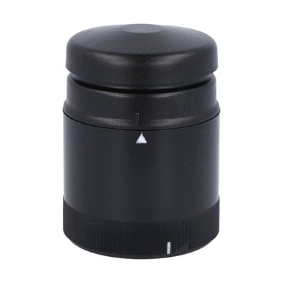 Pulsed or continuous sound module complete with cover. Ø70mm, 24VAC/DC, pulsed (90dB). IP54 protection. Black