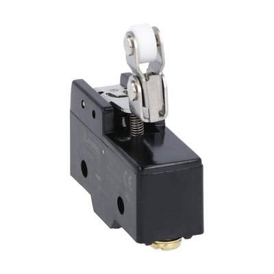 Plastic micro switch, K series, top roller push plunger. One-way roller lever. Contacts 1NO/NC. Screw terminalsS