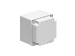 Metal enclosure, 80X80X73mm, grey cover
