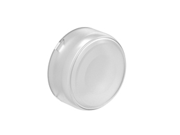 Transparent rubber boot for flush and illuminated flush pushbuttons