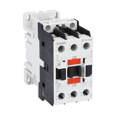 Three-pole contactor, IEC operating current Ie (AC3) = 26A, DC coil, 48VDC