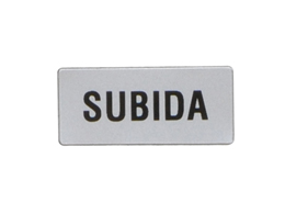 Label with text for LPXAU100 legend holder, SUBIDA