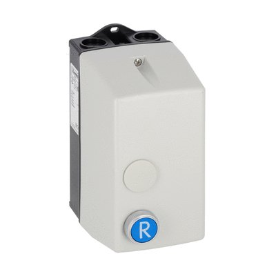 Direct-on-line-starter, enclosed with thermal overload relay, with RESET pushbutton, with BG09/BG12 contactor, 1A max (0.18...0.25kW at 400V), IP65. Contactor coil voltage 230VAC 50/60Hz