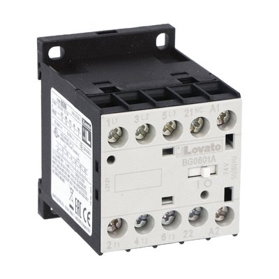 Three-pole contactor, IEC operating current Ie (AC3) = 6A, AC coil 50/60Hz, 48VAC, 1NC auxiliary contact with mirror contact function