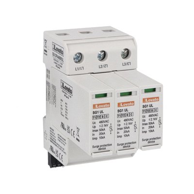 Surge protection device Type 1 and 2, with plug-in cartridge Type 1CA/Open-Type 1, In 20kA, Uc 480VAC, UL-certified