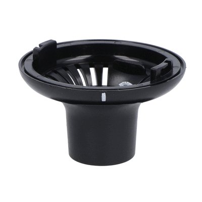 Fixing base for sound modules. Ø62mm, for extension connection, plastic, black colour
