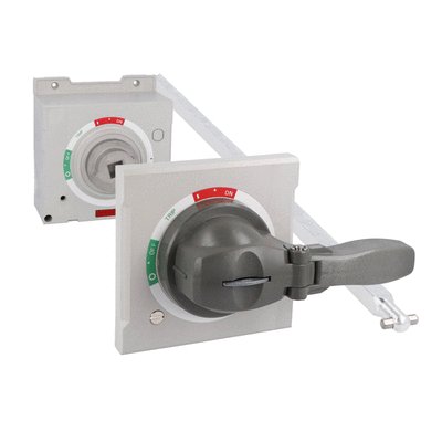 IP65 grey padlockable door coupling handle IP65 for P5ME…0800, complete with shaft 469mm