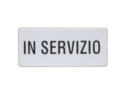 Label with text for LPXAU100 legend holder, CHIUSURA