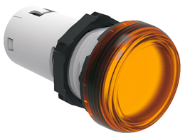 LED integrated monoblock pilot light, steady light Ø22mm Platinum series chromed plastic, orange, 110...120VAC