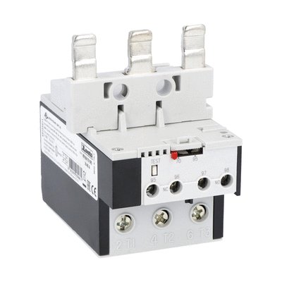 Motor protection relay, non phase failure/non single-phase sensitive. Three-pole (three-phase), automatic resetting. Direct mounting on BF95 - BF150 contactors, 70...95A