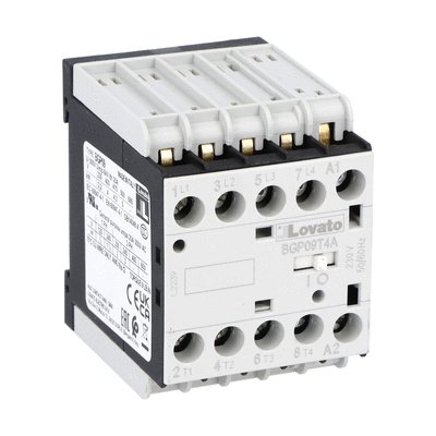Four-pole contactor, AC coil 60Hz, 24VAC, rear PCB solder pin