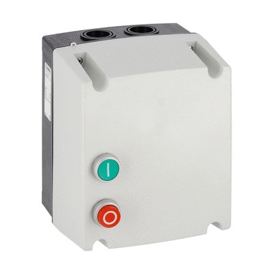 Direct-on-line-starter, 32…38A (18,5kW at 400V), IP65, contactor coil voltage 400VAC 50/60Hz, non-metallic enclosure, with thermal overload relay, with START and STOP/RESET buttons