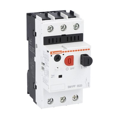 Motor protection circuit breaker, IEC breaking capacity Icu 100kA at 400V, 0.20A