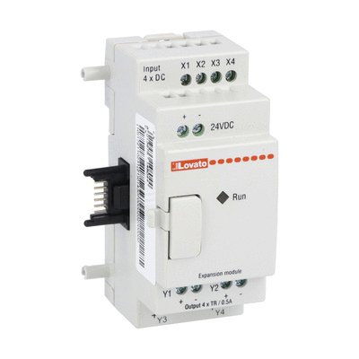 Micro PLCs, expansion module, auxiliary supply voltage 24VDC, 4/4 transistor