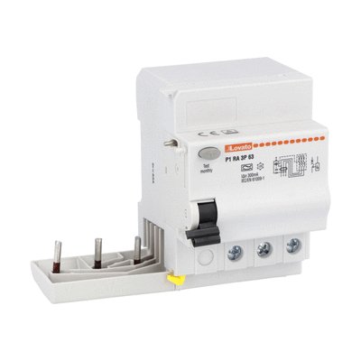 Residual block, 3P - type A, 63A (IΔn 300mA)