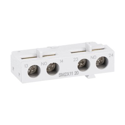 Add-on auxiliary contact. Front mount 2NO. For SM2... and SM3…