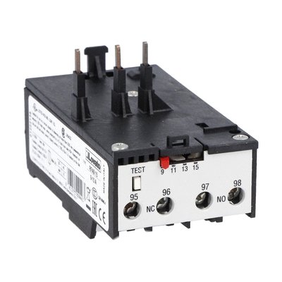 Motor protection relay, phase failure/single-phase sensitive. Three-pole (three-phase), automatic resetting. Direct mounting on BG06, BG09, BG12 mini-contactors, 9...15A