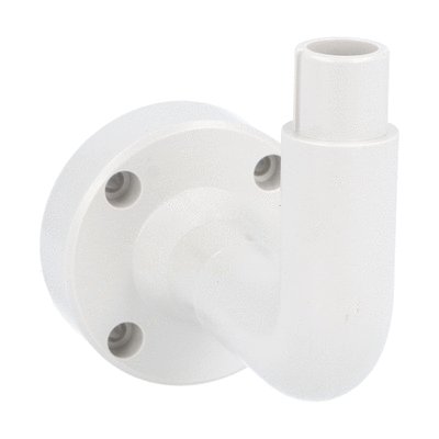 Fixing base. Ø62mm, vertical wall mount, plastic, grey colour