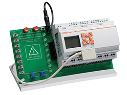 Training kit with LRD12RD024 mounted in inputs/outputs simulation board