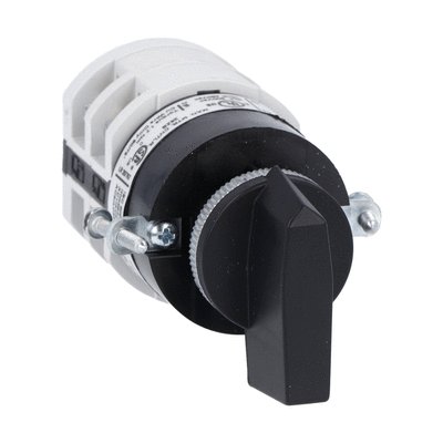Rotary cam switch 7GN series, ON-OFF switch 1 pole 25A, for front mounting with black handle without front plate for hole Ø22mm fixing
